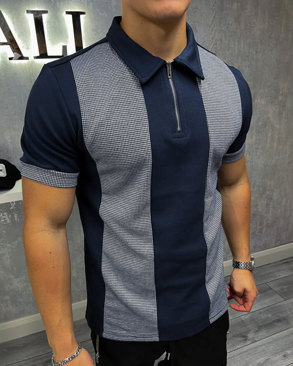 Casual Zip Polo T Shirt