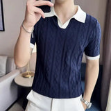 Regular Fit Jacquard Knit Polo Shirt