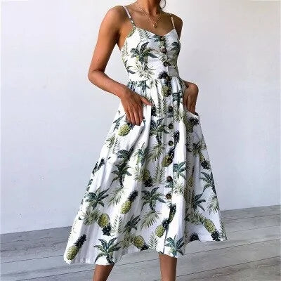 Sunflower Bohemian Midi Dress